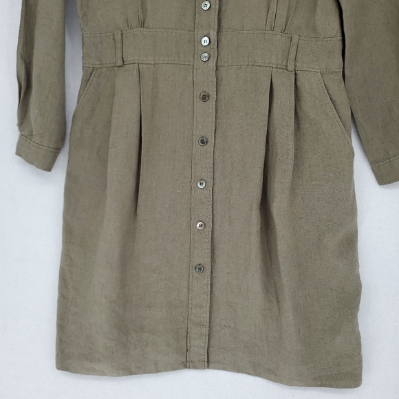 Jigsaw Dresses Jigsaw Button Front Linen Shirt Dress Poshmark